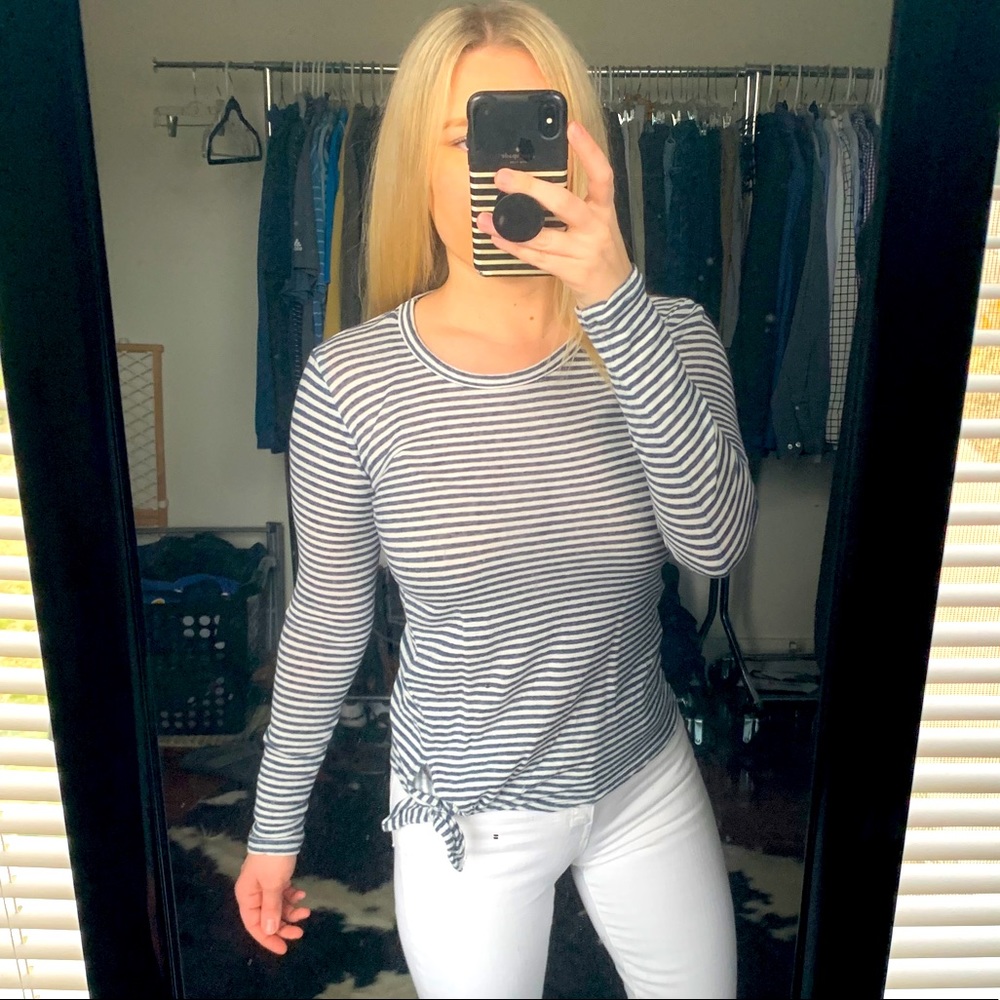 Madewell Striped Long Sleeve Top